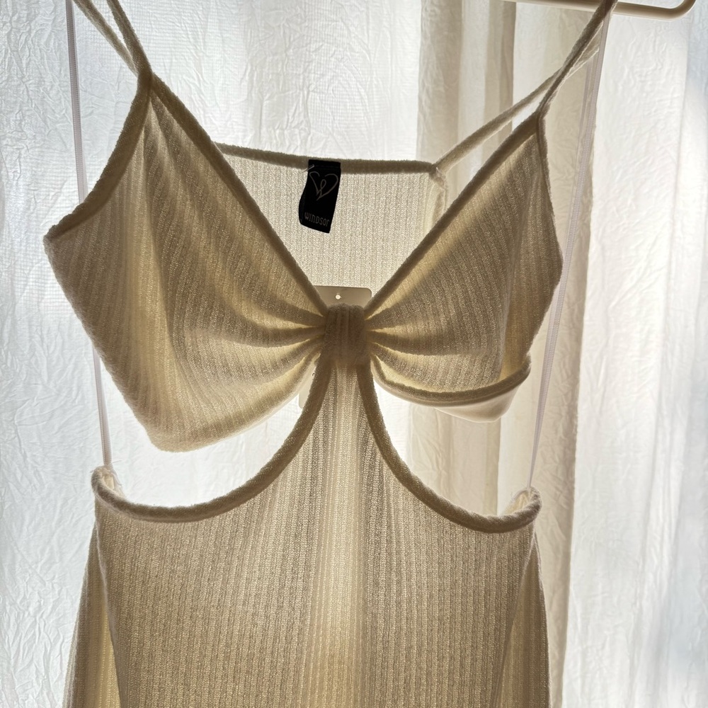 NWT Windsor Ivory Cutout Beach Summer Midi Dress - Picture 3 of 15